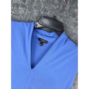Talbots Petites Blue Sleeveless V-Neck Knit Shell Top‎ Size SP PH2807